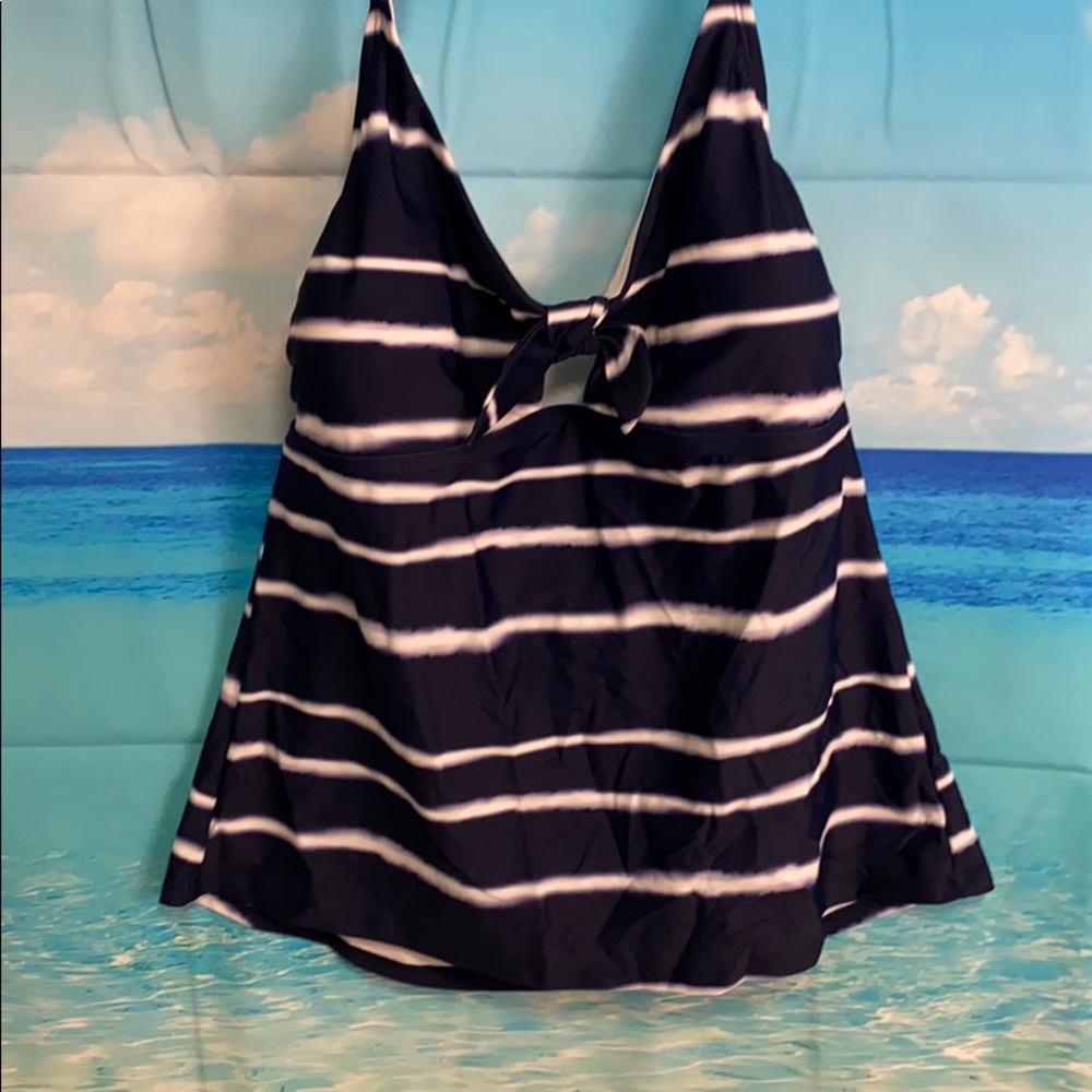 Kona Sol Navy Swim Top Large #BB009 - Picture 1 of 7